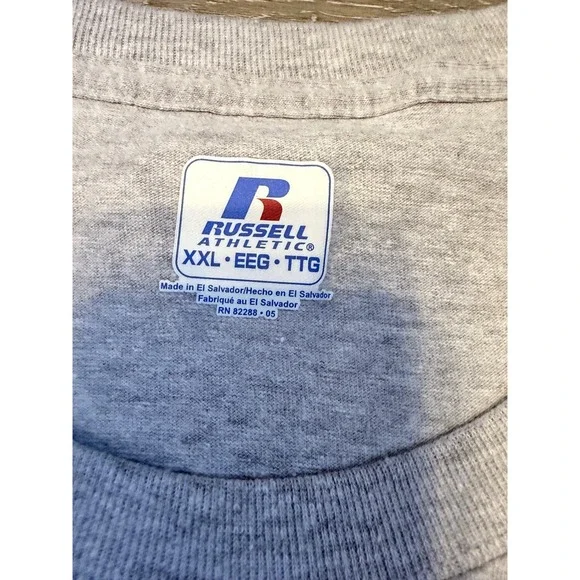 Russell Athletic T-Shirt Mens XXL Grey Short Sleeve Crewneck New - Picture 2 of 8